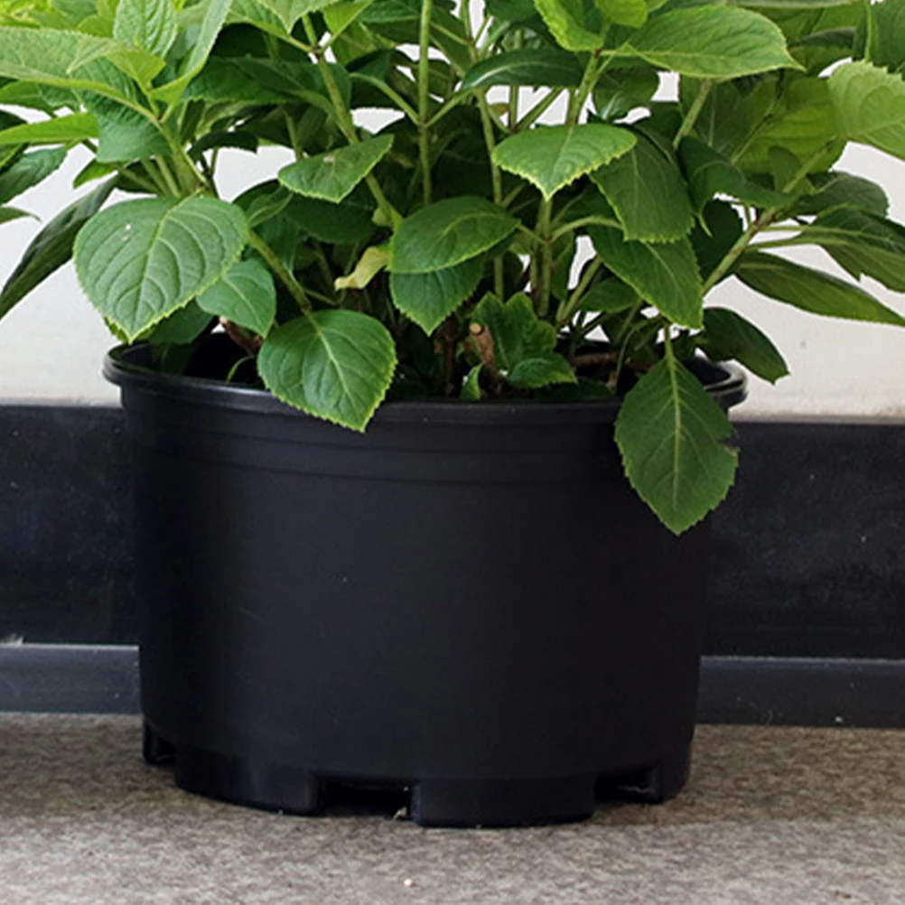 

Planter Pots for Indoor Plants Plastic Flower Orchid Containers Breathable Tray with Drainage Holes Black