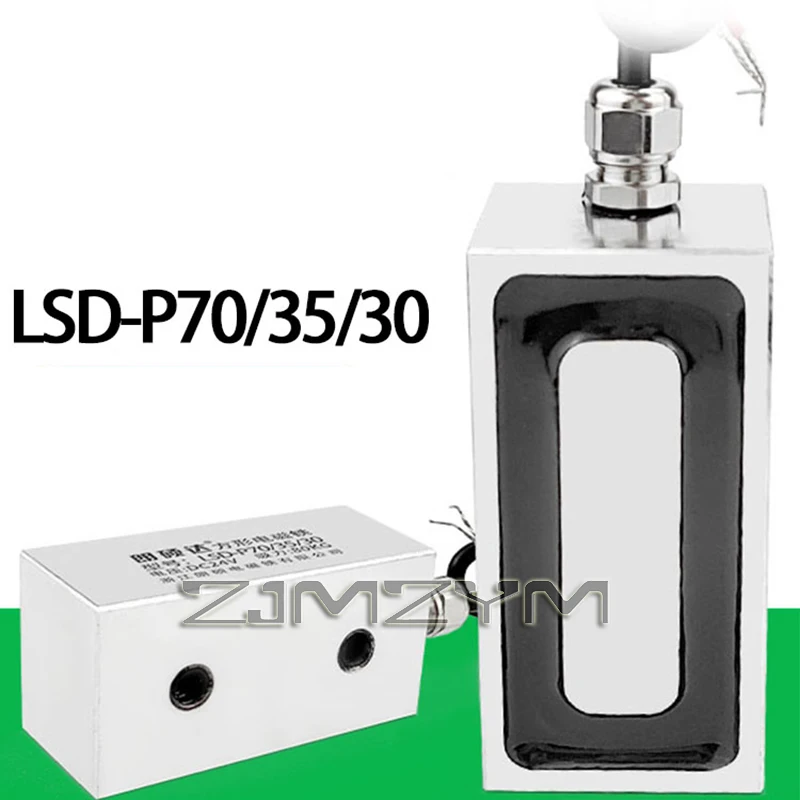 Eletroímã Retangular com Longa Barra de Sucção Forte Ímã Elétrico Otário Bobina de Cobre Vermelha Solenoide Pequeno dc 12v 24v