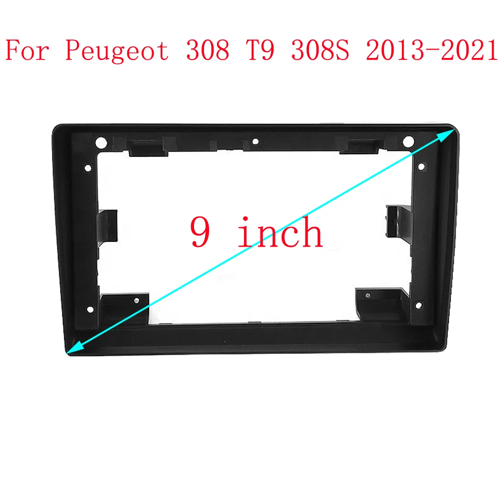 Car Radio Fascias Frame For Peugeot 308 T9 308S 2013-2021 9 inch Stereo Panel Wiring Harness Power Cable Adapter Canbus Decoder