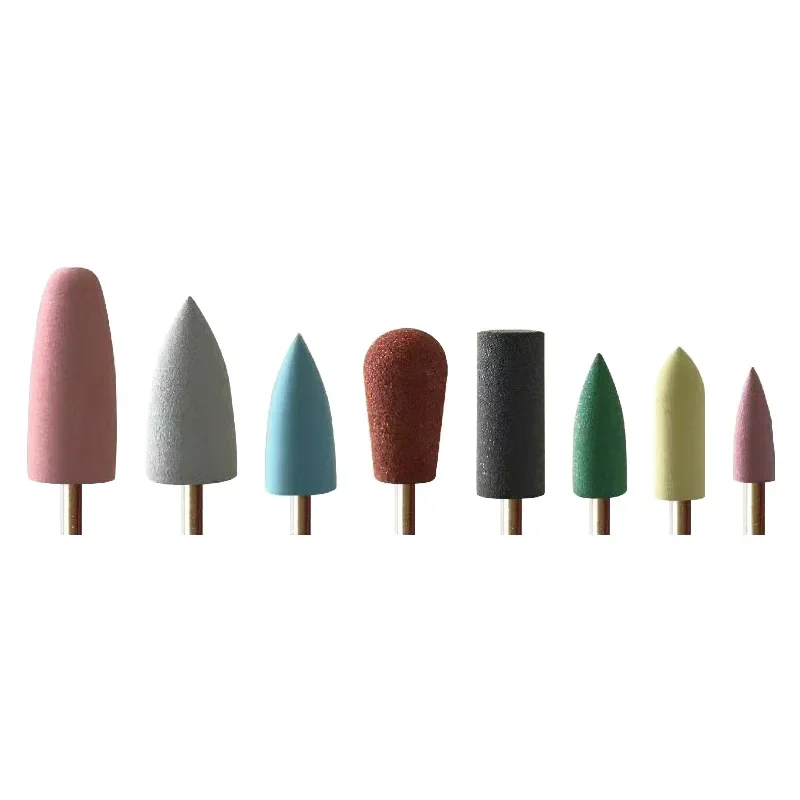 

GREATLH Dental Polishing Burs Kits HP Teeth Rubber Polishers Porcelain Polishing Dental Instrument 8pcs/set