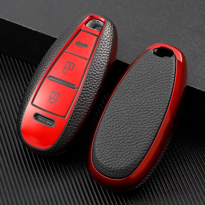 TPU Leather Auto Shell Fob For Suzuki Vitara Swift Ignis Kizashi SX4 Baleno Ertiga 2019 Car Key Case Cover Accessories