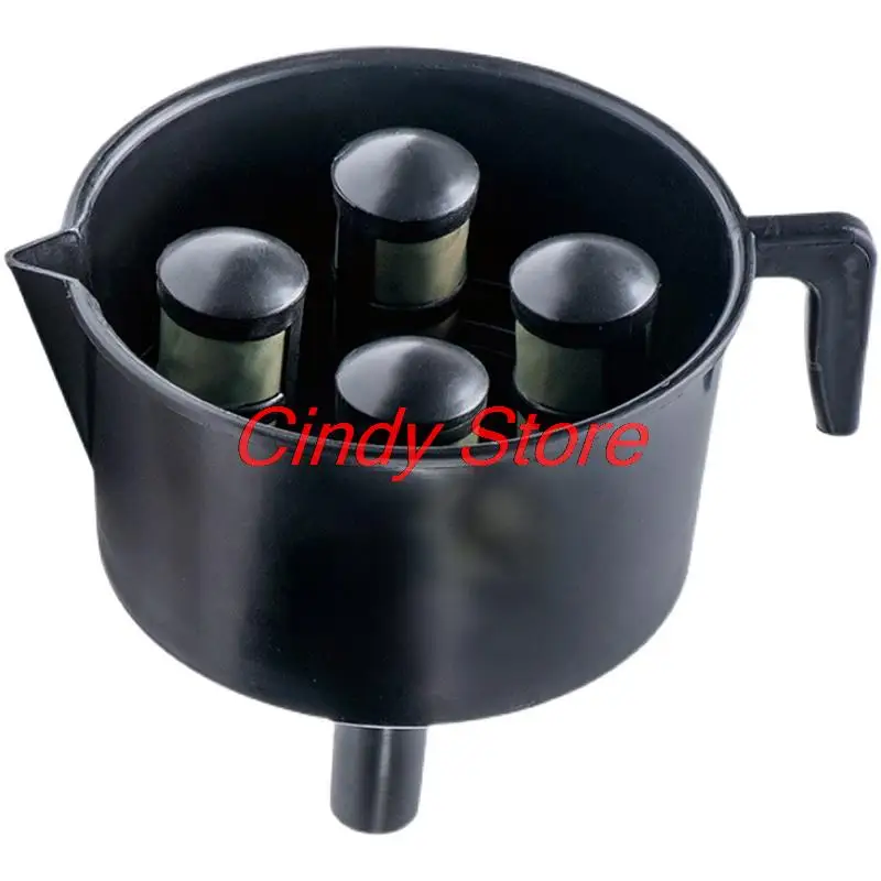 1PC funnel type oil and water separator with three/four filter elements diesel gasoline nylon encrypted funnel oiler fuel filter