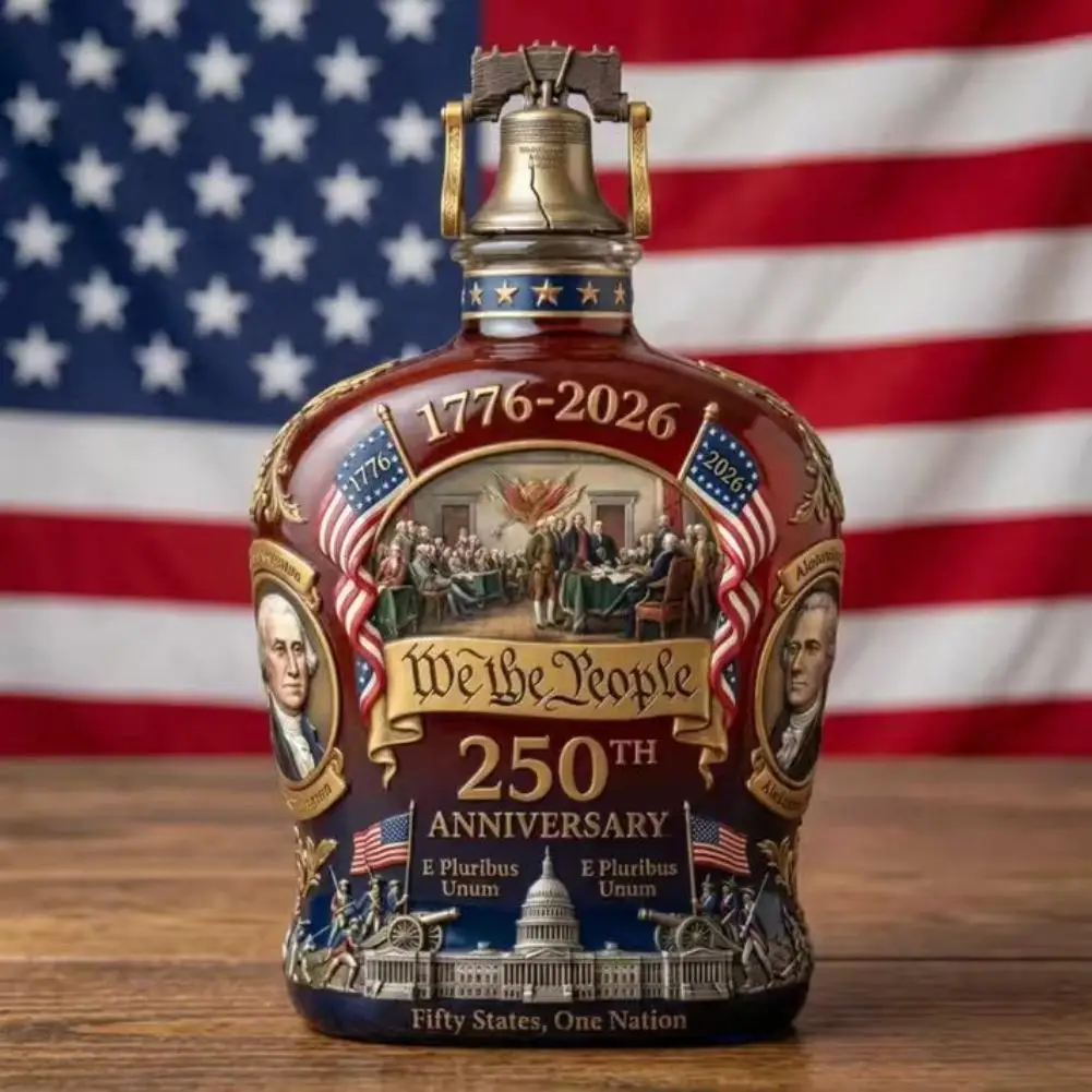 Creative Designed Bottle U.S. 250th Anniversary Commemorative Whiskey Bottle And Water Cup Used For Commemorative Collection