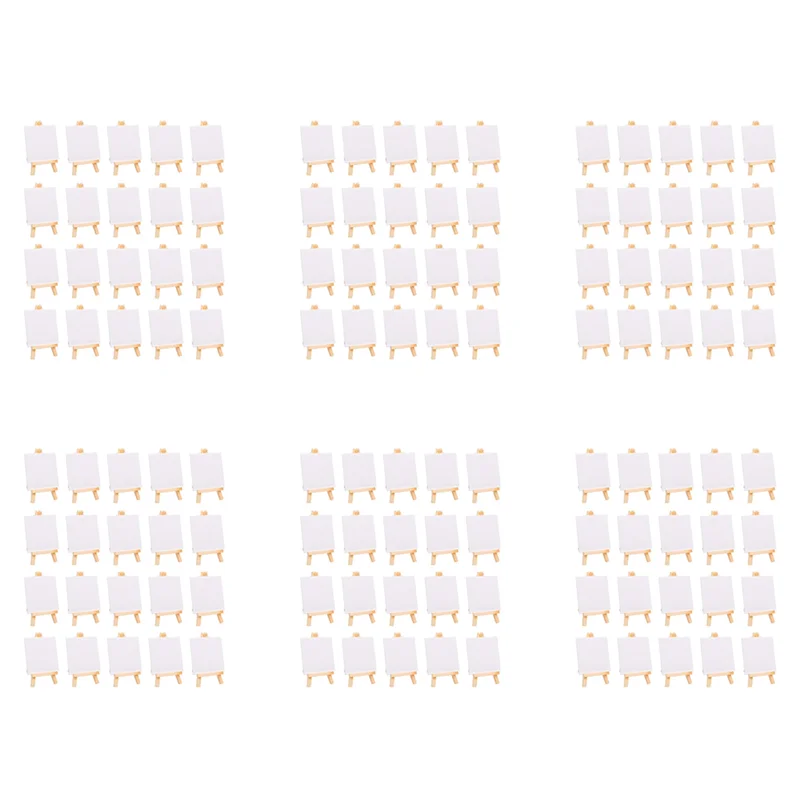 

J1UL1N 120Pcs Mini Canvas Drawing Board With Easel, Painting Canvas Panel, Suitable For Art Painting Party Supplies