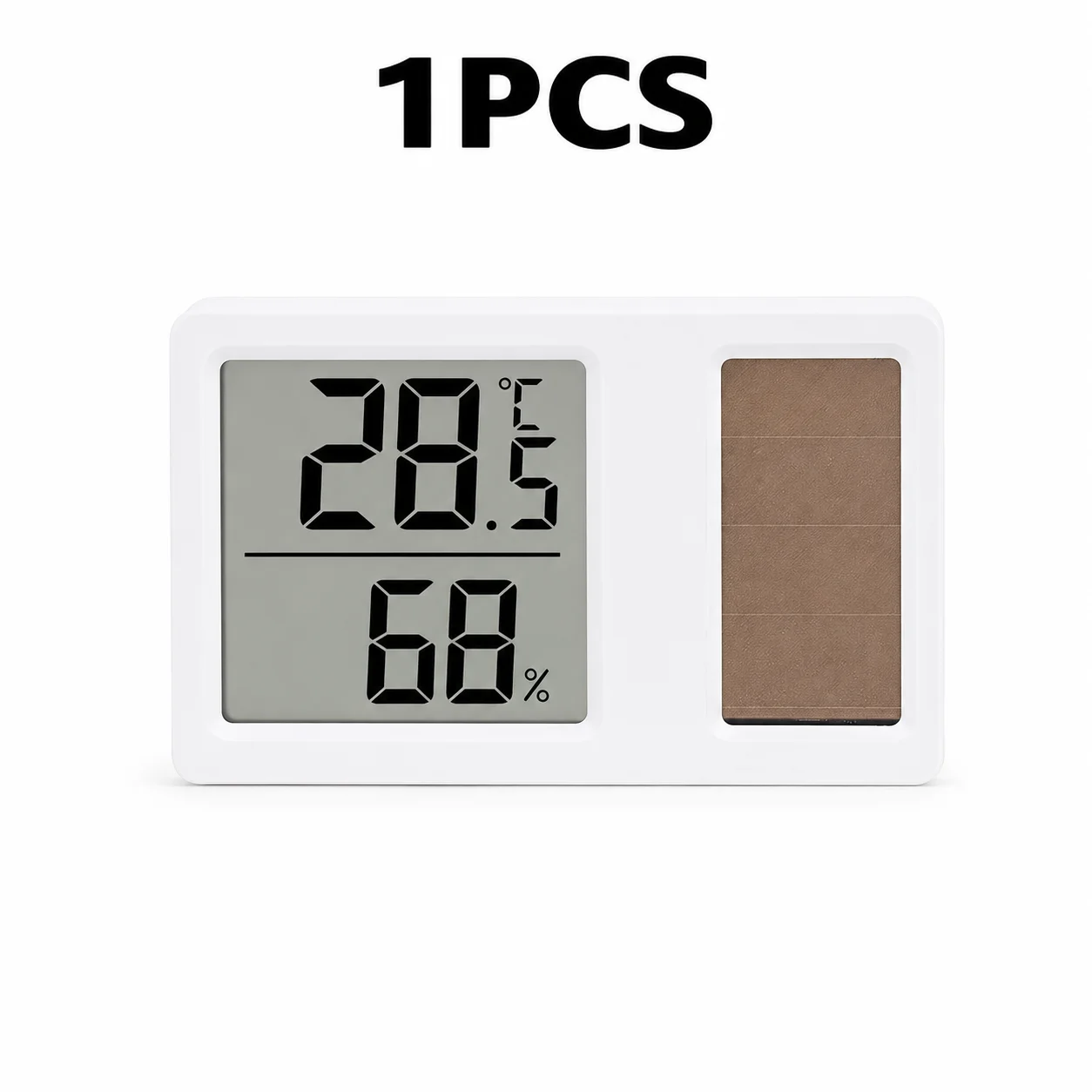 Solarbetriebenes digitales Thermometer, Hygrometer, Mini-Temperatur- und Luftfeuchtigkeitsmesser, hochpräzises tragbares Messgerät für den Innen- und Außenbereich