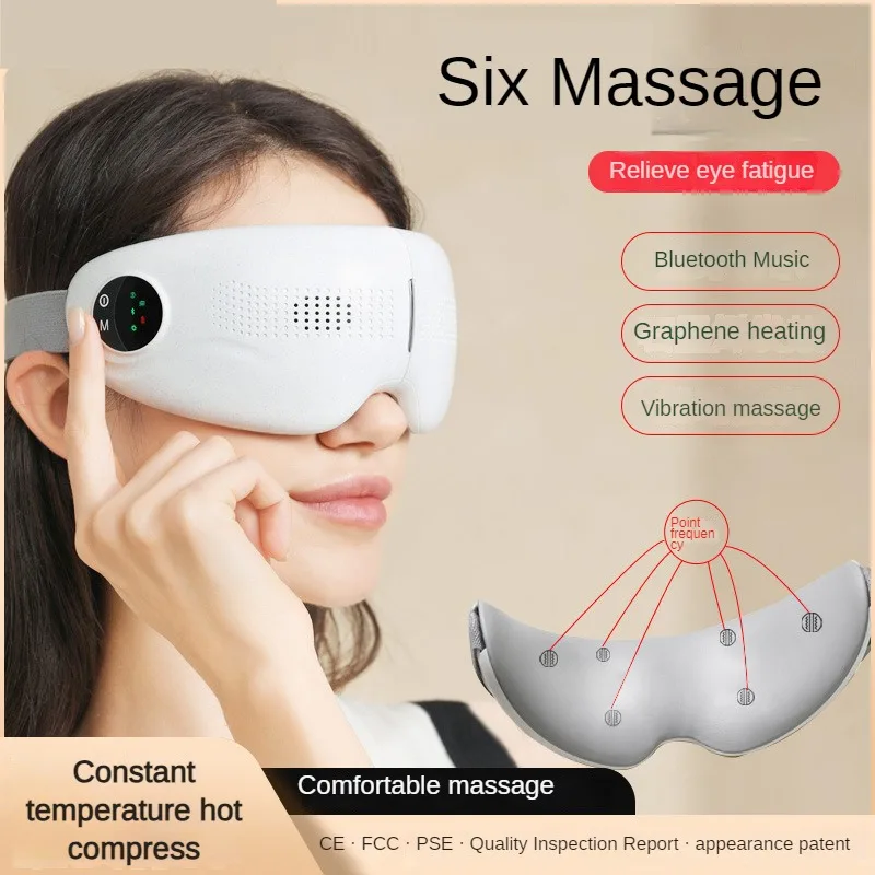 Eye Massager Moisturizing Instrument Bluetooth Music Vibration Folding Fatigue Care Device Constant Temperature Hot Compress