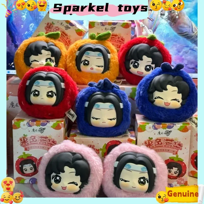 Auténtico Mo Dao Zu Shi fruta serie V1 colgante caja ciega juguetes Wei Wuxian Lan Wangji Mdzs figura modelo Keychian caja misteriosa regalo