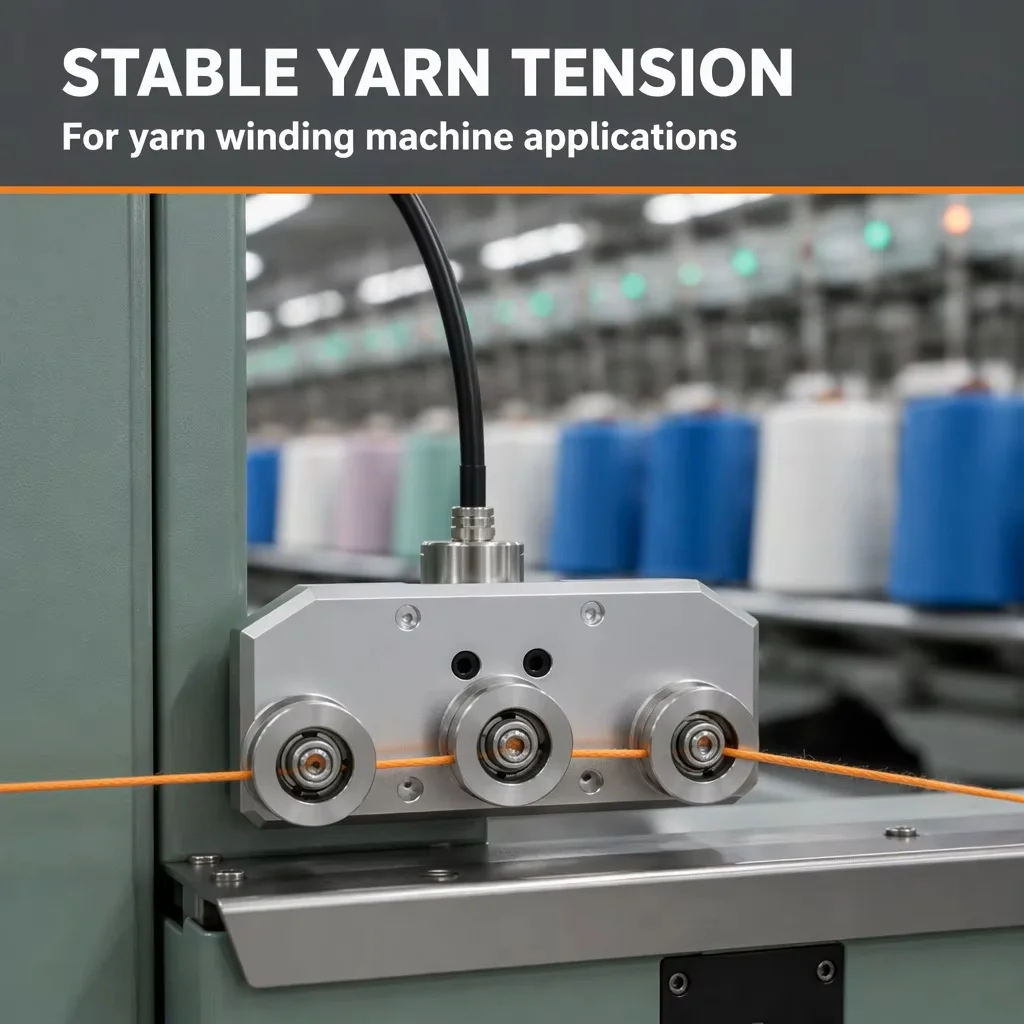CE Approved Three Roller Yarn Tension Sensor Stainless Steel Alloy Steel Tension Load Cell For Yarn Winding Machine
