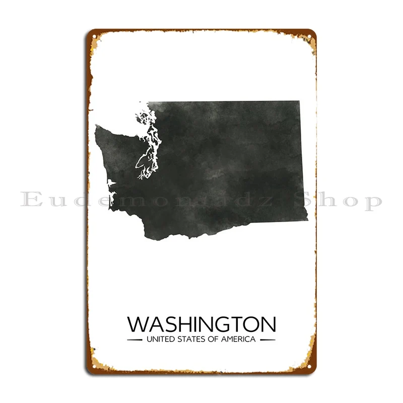 Washington Metal Plaque Mural Garage Decoration Pub Design Garage Tin Sign Poster