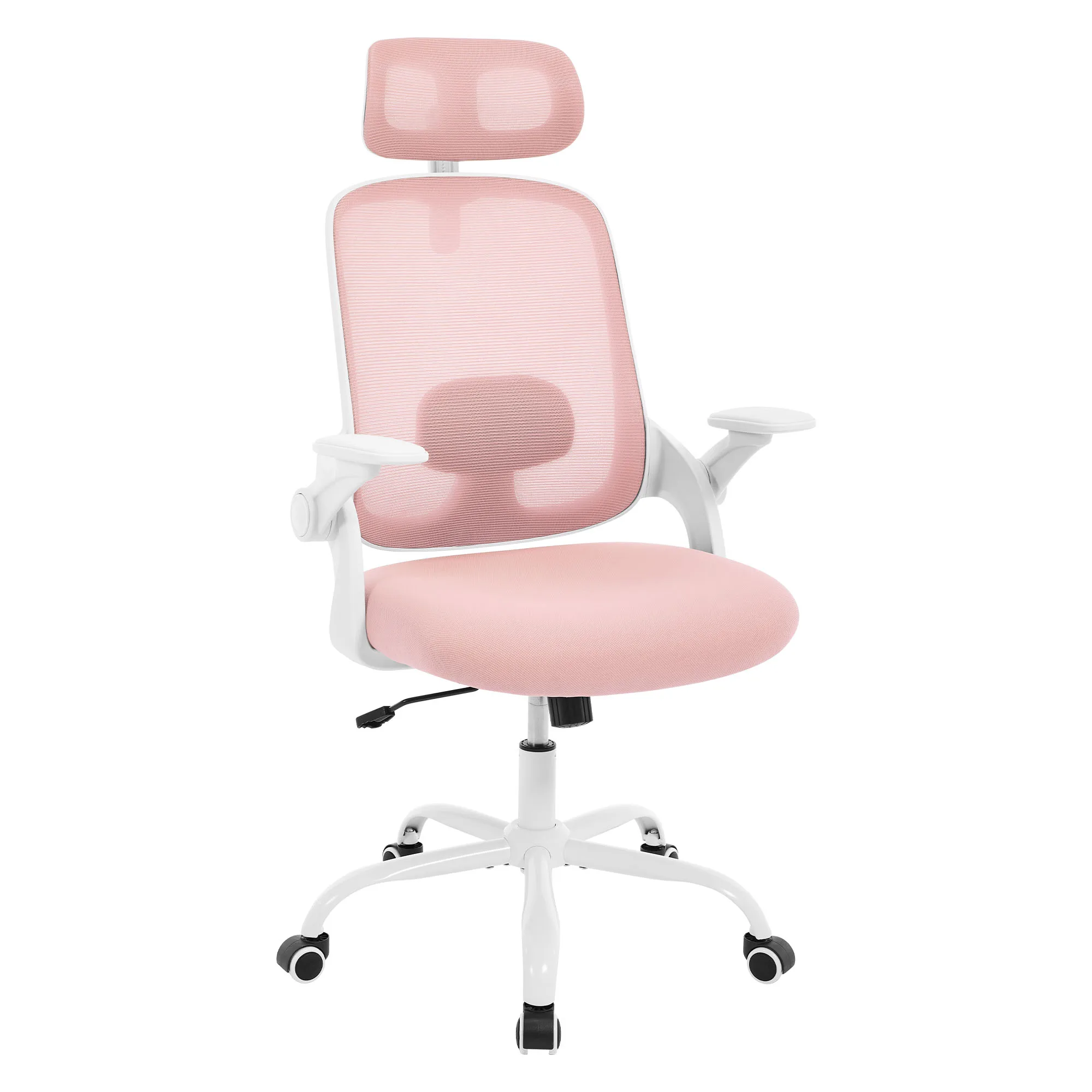 WOLTU Ergonomischer Bürostuhl aus Netzstoff, anhebbarer Gaming-Stuhl, drehbarer Computerstuhl mit Kopfstütze, verstellbare Lendenwirbelstütze, hohe Rückenlehne – Detail 30