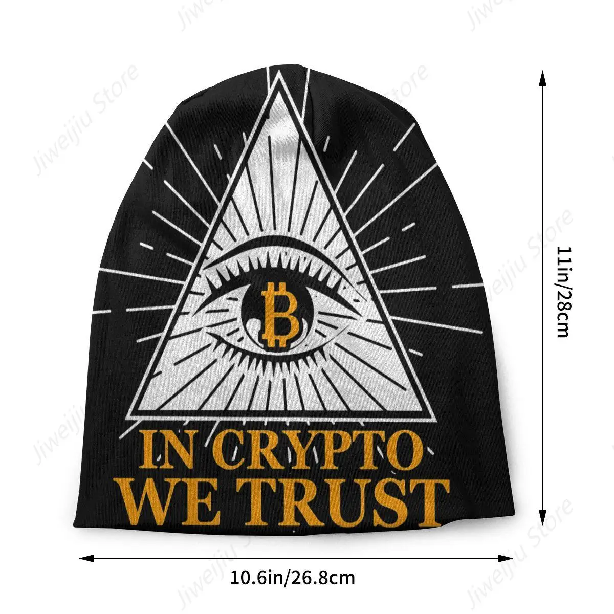 Bonnet Hats Bitcoin Miners Meme Men Women's Thin Skullies Beanies Hat In Crypto We Trust Eyes Autumn Spring Cap Hip Hop Caps