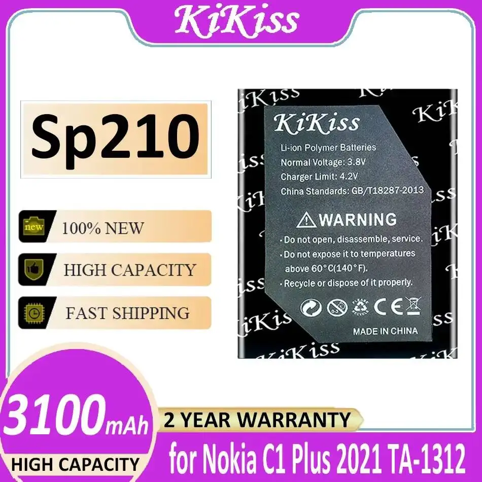 

Sp210 Mobile Phone Battery Premium Replacement For Nokia C1 Plus C1Plus 2021 TA-1312 3100MAh