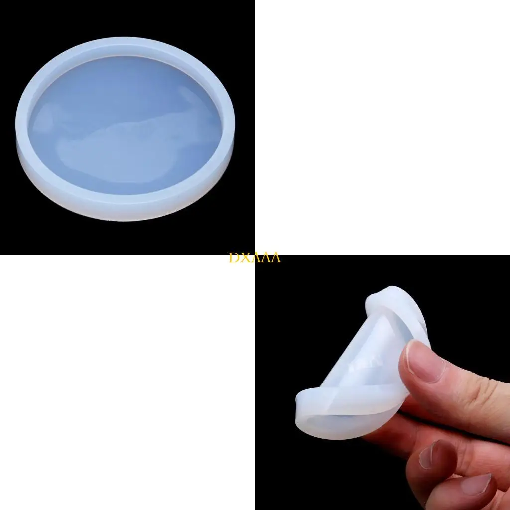 DXAA DIY Round Car Silicone Mold Round Tray Epoxy Mold 9cm/3.54inch Crafts