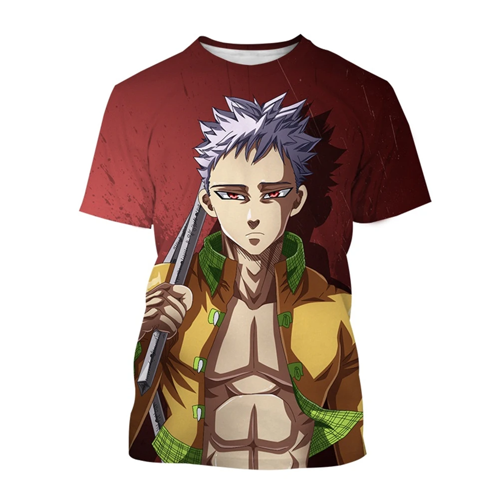 Summer Hot selling Anime Character Creative Design 3D Printing Cool and Personalized Fashion T-shirt