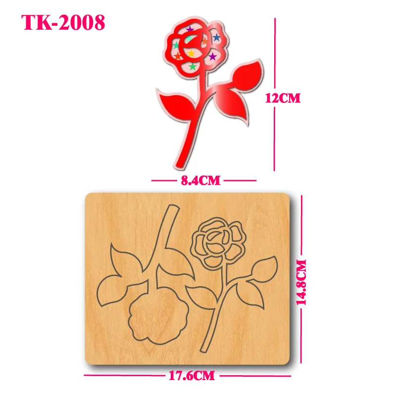 

Rose decoration die-cutting mold, DIY cutting and embossing template/scrapbook paper card/wooden cutting mold