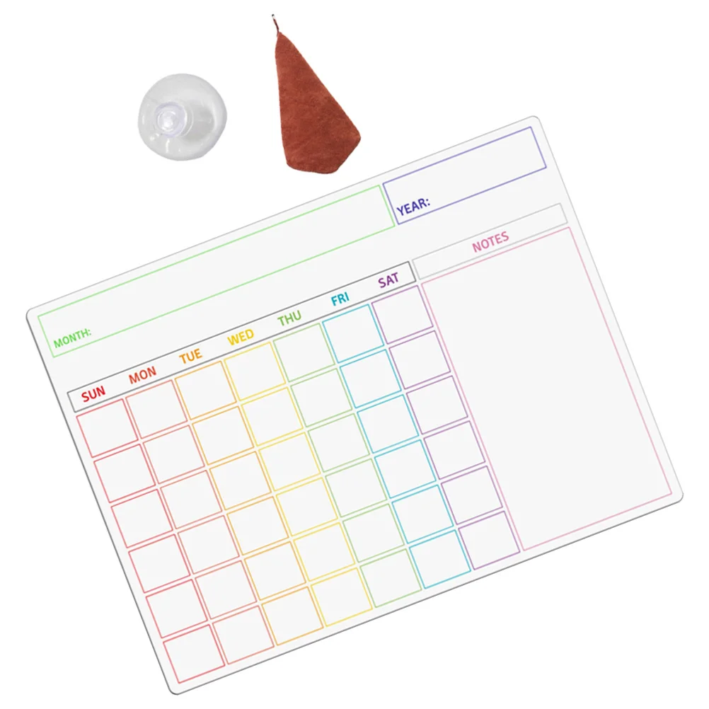 

1Set Magnetic Dry Erase Board for Fridge Planner Schedule Writing Easy Clean Practical Gift Magnetic to Do List for Fridge