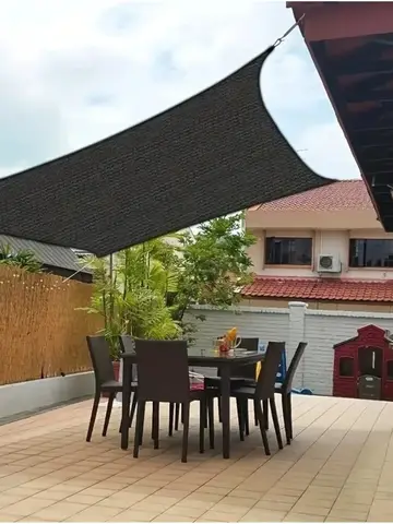 Black Shade Cloth Sunblock Mesh Cover Taped Edge With Grommets, Sun Net For Pergola, Plants Greenhouse, Gardens, Patio, Canopy