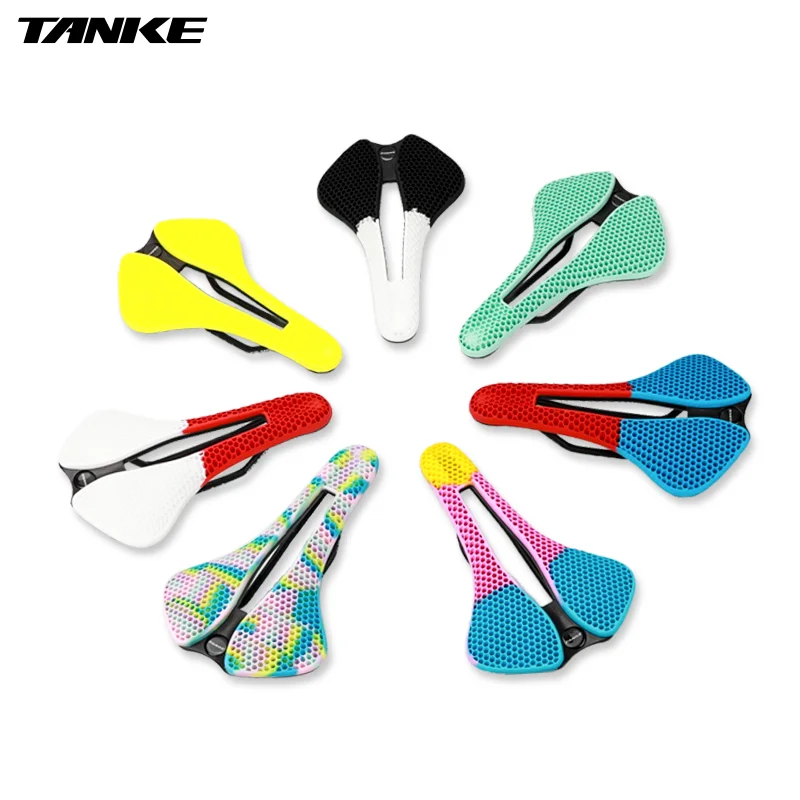 AliExpress TANKE MTB road bicycle saddle honeycomb breathable,lightweight,durable,wear-resistant,similar 3D printed noctilucent riding seat