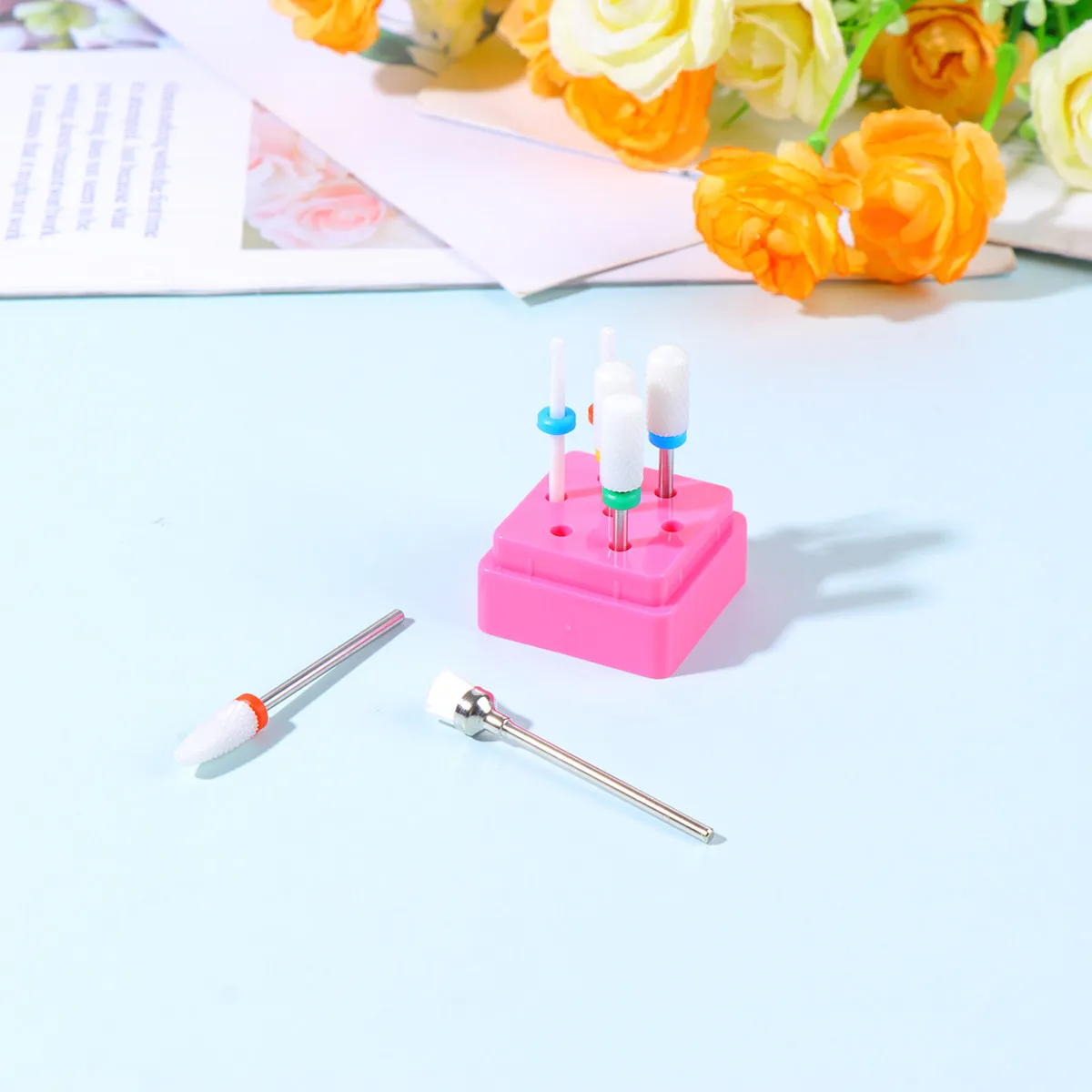 

1Set Nail Drill Bits Set Premium Manicure Grinding Heads for Natural Artificial Nails Electric Rechargeable File Machine