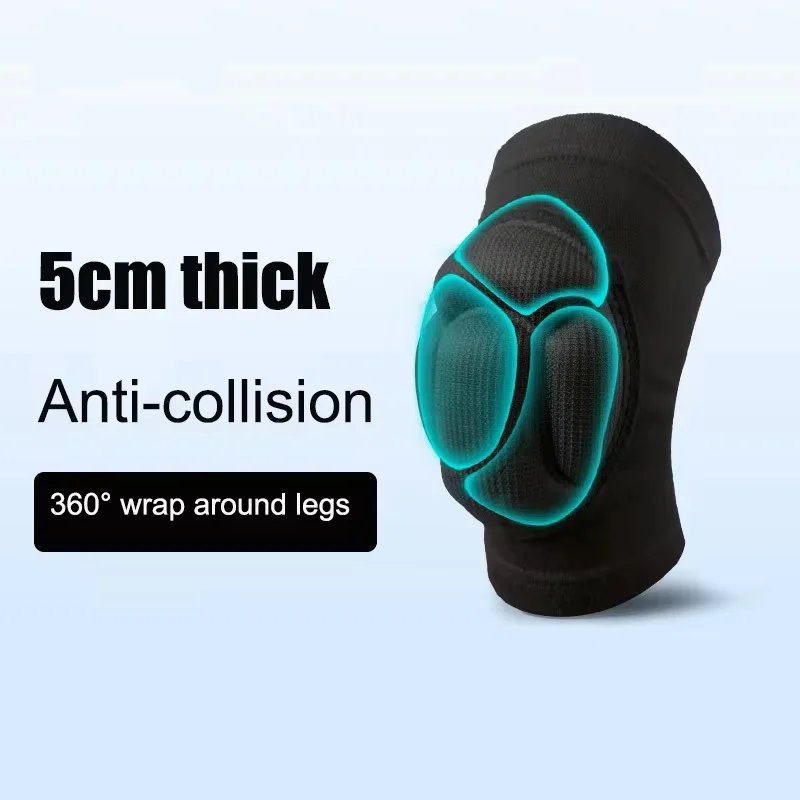 1Pair Thickened Protection Sports Kneepad Gym Support Fitness Gear Gear Basketball Brace Protector Male/Female Non Slip Pads