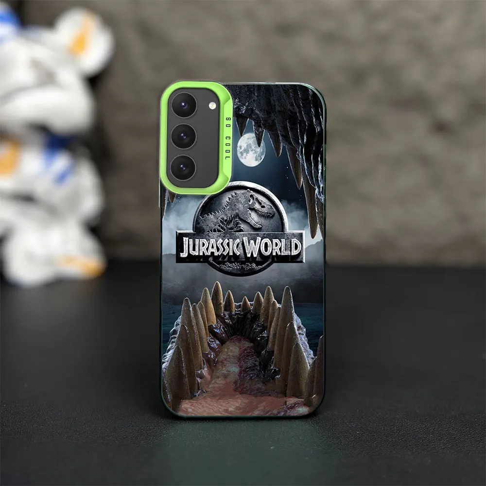 J-Jurassic Park Dinosaur World Phone Case for iPhone 12 11 13 14 15 16 Max Pro Plus Laser Cover