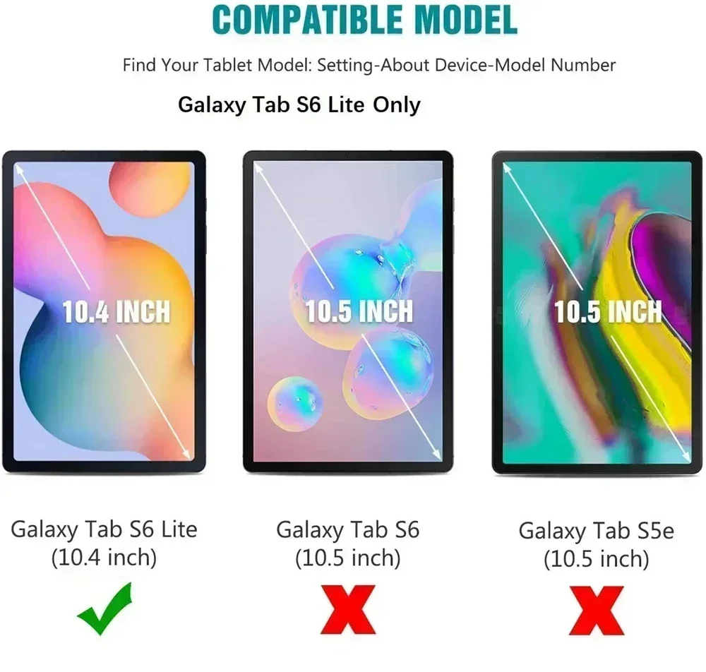 Protector de pantalla HD a prueba de arañazos, vidrio templado para Samsung Galaxy Tab S6 Lite 10,4, 2024, 2020, 2022, película protectora de pantalla, 2 uds.