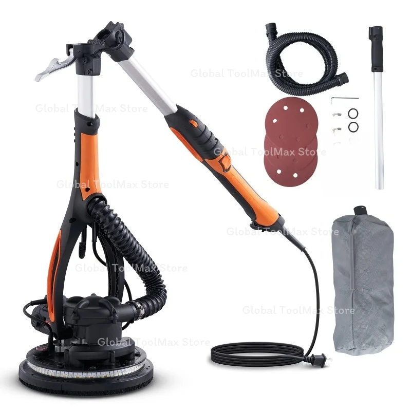 850W Drywall Sander Brush Motor Variable Speed Self‑Suction Handle Wall Grinder Sanding Power Tool