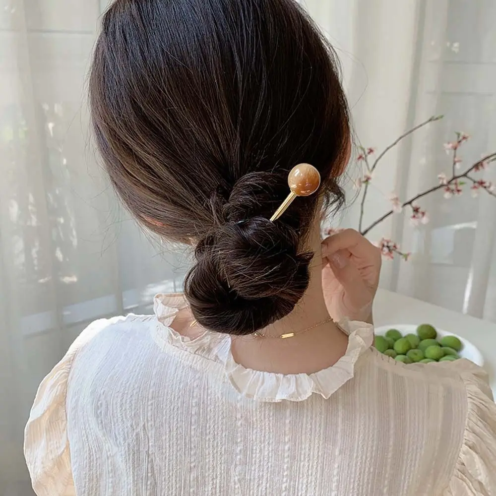 Épingle à cheveux en perles de verre pour femmes, outil de conception de coiffure, vêtements de sauna de style chinois, bâtons de cheveux Hanfu, vêtements de sauna dans les prHub