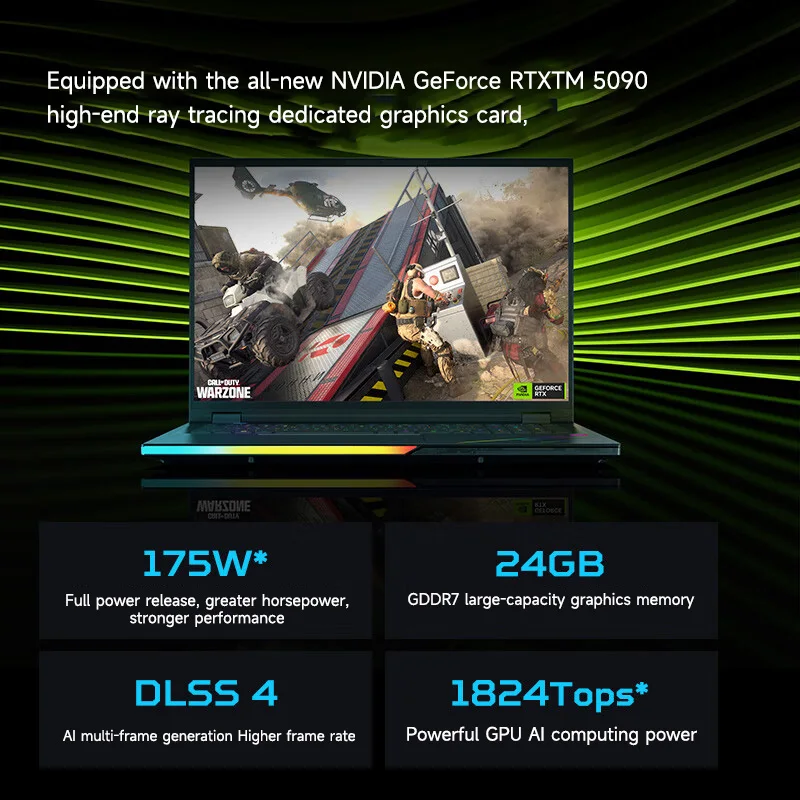 2025 Acer Predator Helios 18 AI كمبيوتر محمول للألعاب 18 بوصة 4K Mini LED 120 هرتز شاشة Netbook Ultra 9-275HX 64GB 3TB RTX5090 Notebook