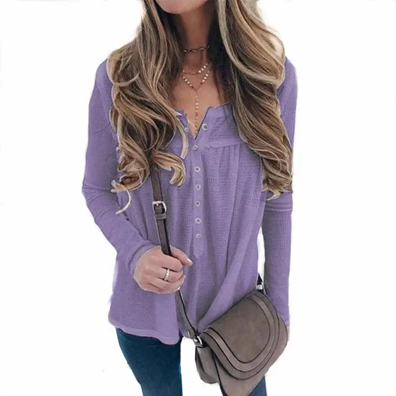 تي شيرت نسائي طويل من Sve Street Sle فضفاض مناسب من مزيج القطن والبوليستر Color Crew Ne irt Autumn Faion للسيدات