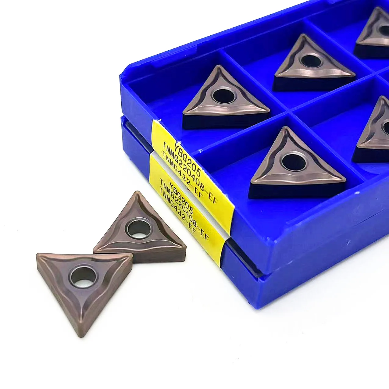 Carboneto inserir TNMG220404 EF TNMG220408 EF YBG205, YBG205 M20-M40, processamento original, aço inoxidável, 10pcs