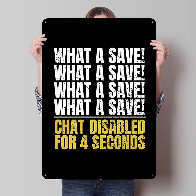 Was für ein Sparversicherungs-Tipp! Chat Disabled Blechschild, personalisiertes Wandkunst-Vintage-Metallschild, Retro-Blechplakette für Schlafzimmerdekoration und Haus