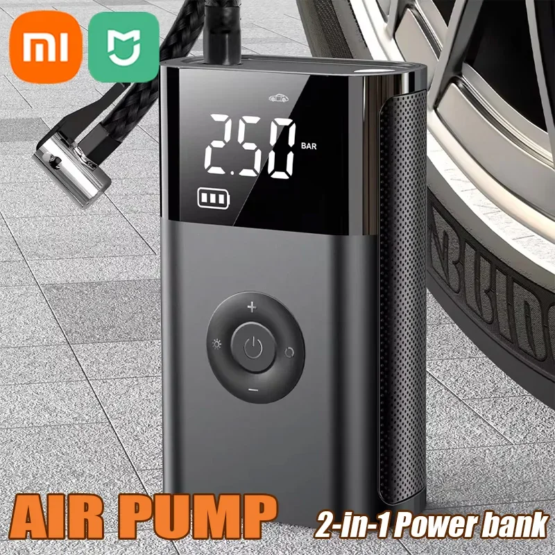 XIAOMI MIJIA Mini Air Compressor 12V Portable Electric Air Pump Car Tire Inflator For Motorcycle Bicycle Tire Air Filling Pump