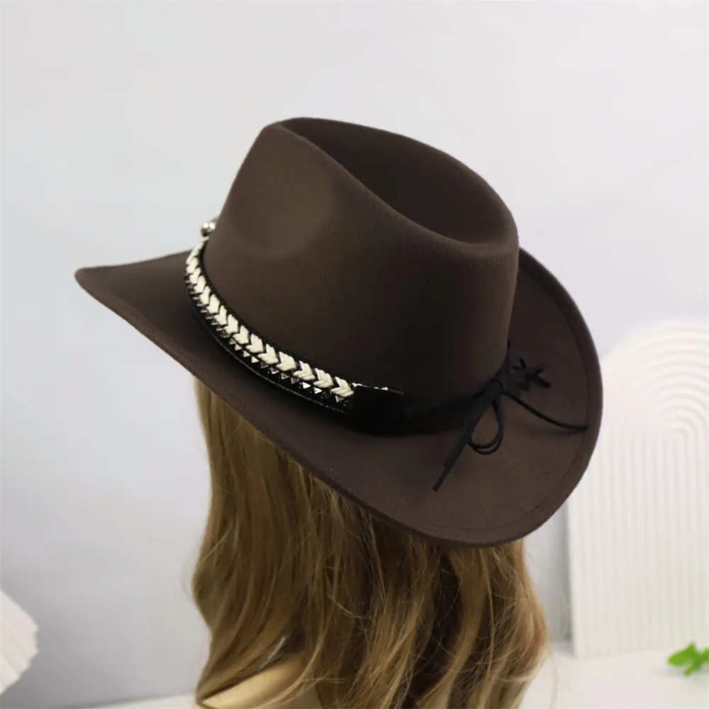 2026 1 Stück Neuer Herzförmiger Cowboy-Kopfschmuck Filzhut Neuer Outdoor-Hut für Männer und Frauen Ritterhut – Detail 6