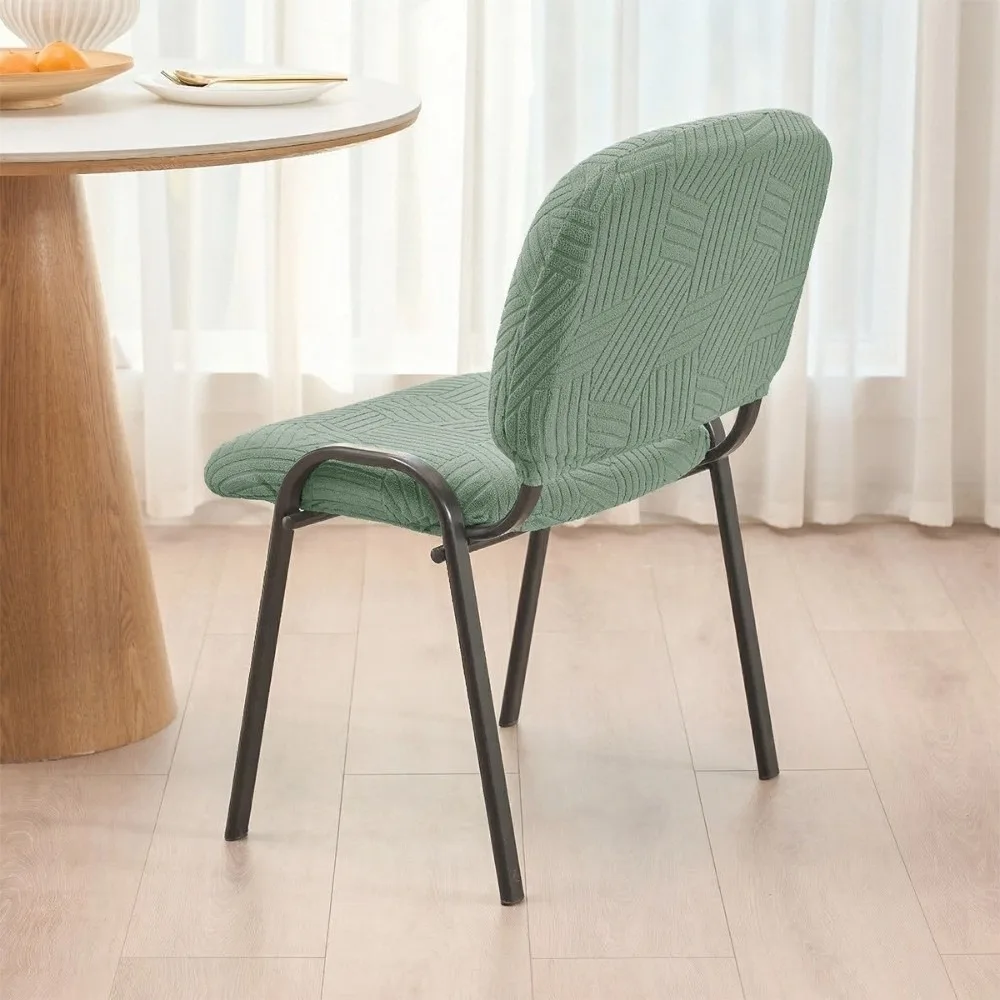 Stretch Fabric Office Chair Covers Separate Seat And Backrest Elastic Material Chair Protectors Jacquard Pattern Surf Pattern