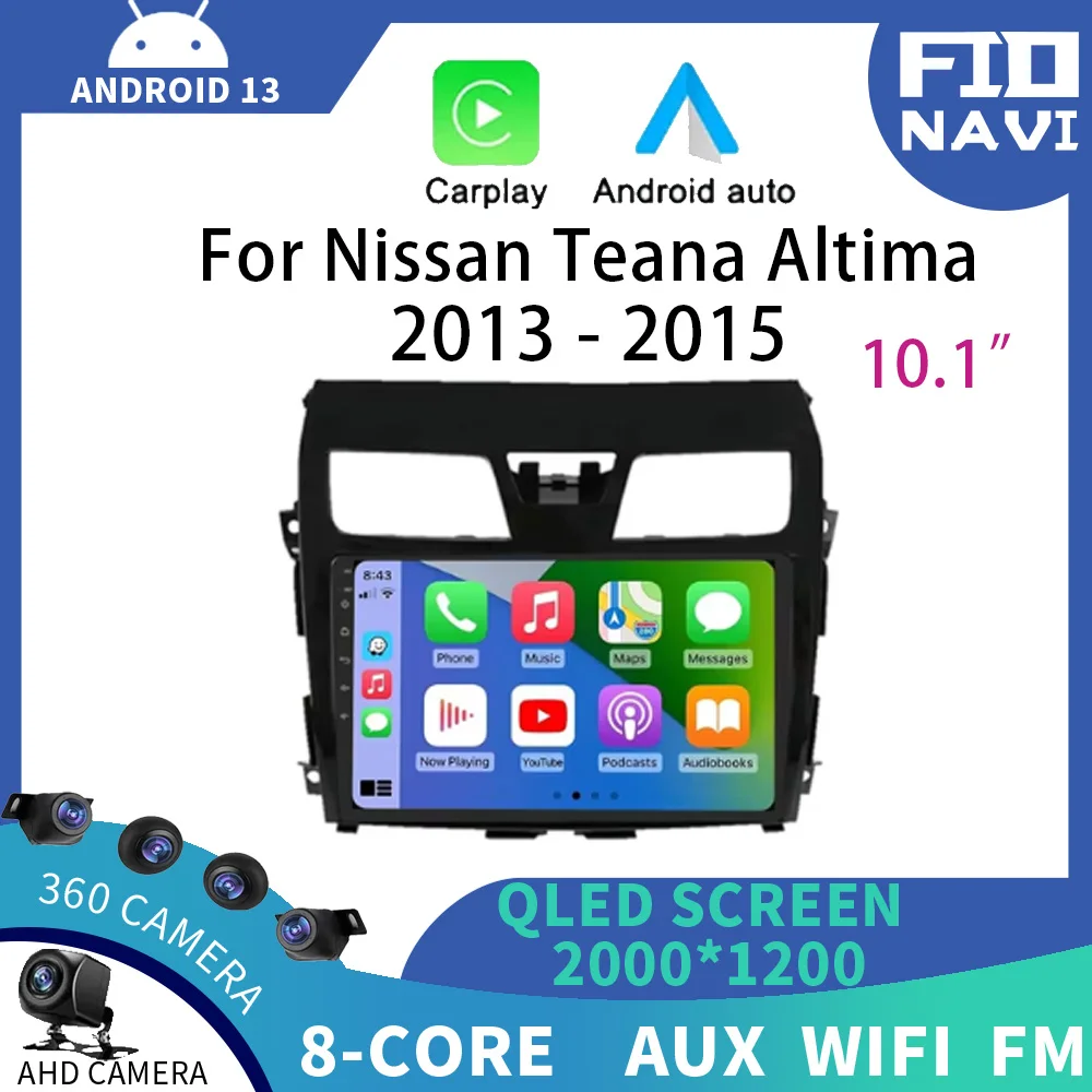 

Android 14 For Nissan Teana Altima 2013 - 2015 Auto 4G WIFI Carplay Multimedia Player Stereo Video GPS Navigation 360 Camera DSP