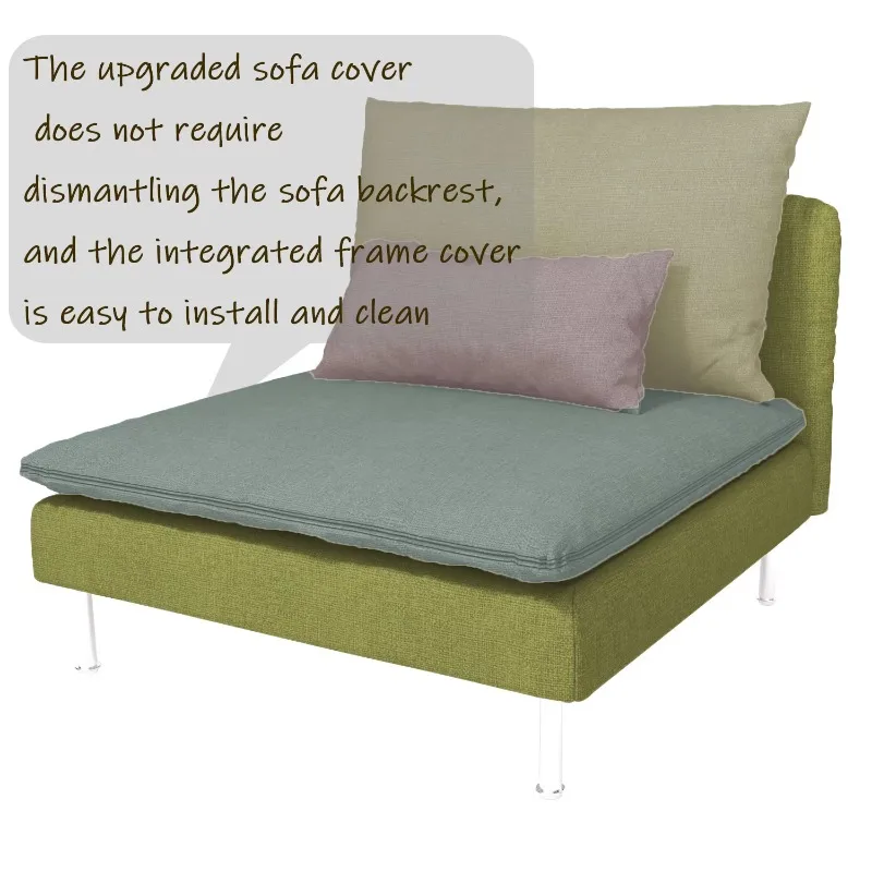 Machine Washable Single Cushion Couch Slipcover, 1 Seat Sofa Furniture Protective Cover
