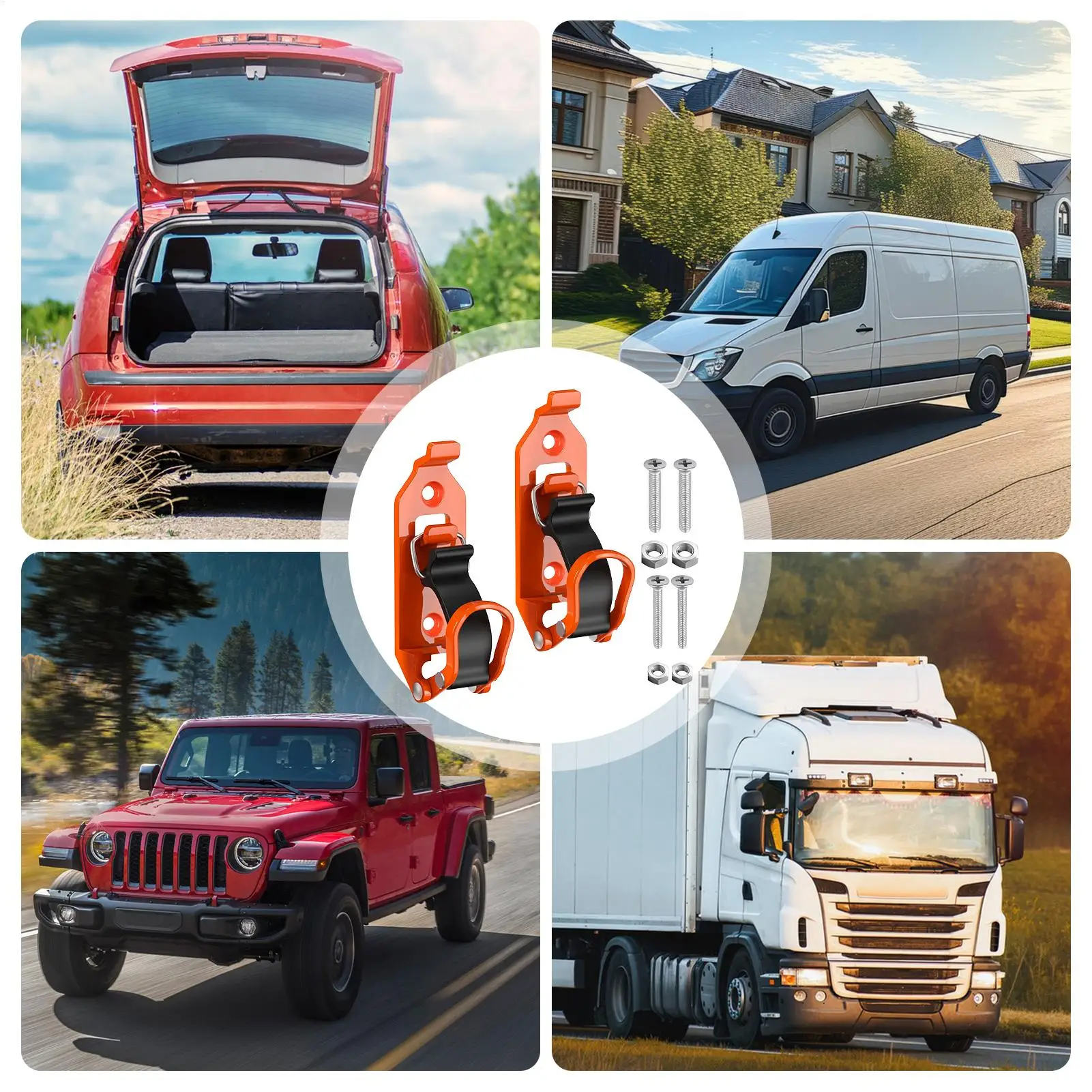 

Shovel Holder Wall Mount 2 Pieces Wall Mount Metal Bracket Roof Rack Accessories For Garden RV Van Work Utility Fire Daily