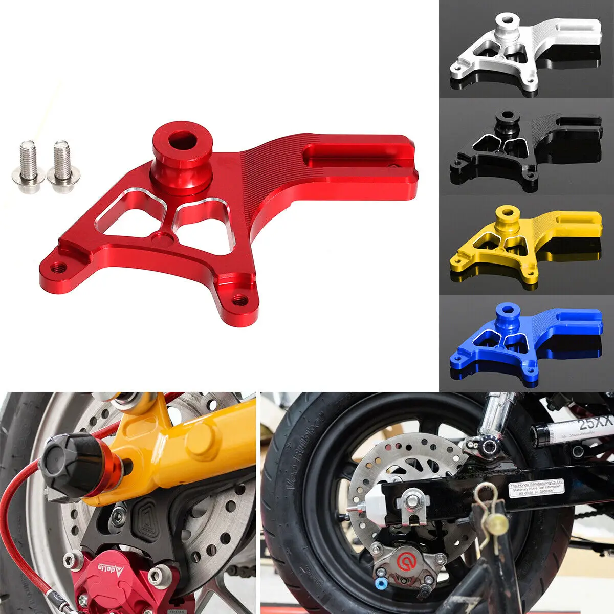 Motorbike Accessories Aluminum Alloy Rear Brake Caliper Lower Bracket Flange Adapter for HONDA DAX MONKEY 125 ST125 CT125