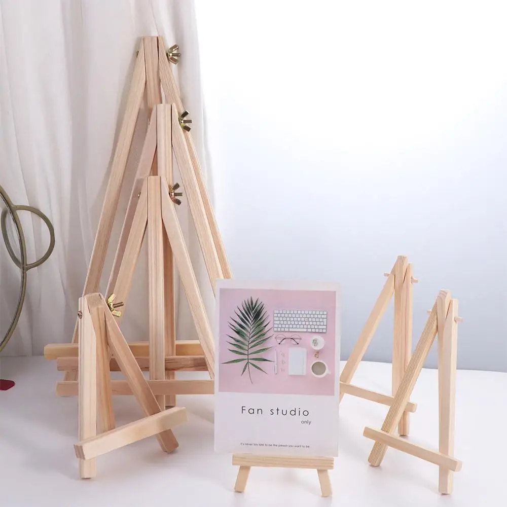 Holder Painting & Sketch Wood Mini Easel Small Portable Triangle Display Stand Foldable Desk Stand Tripod Artist