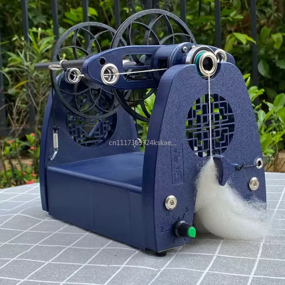 Large Electric Yarn Spinning Wheel, Fiber Art Craft Machine for Pet Wool, Hand Spinning Fiber Twisting