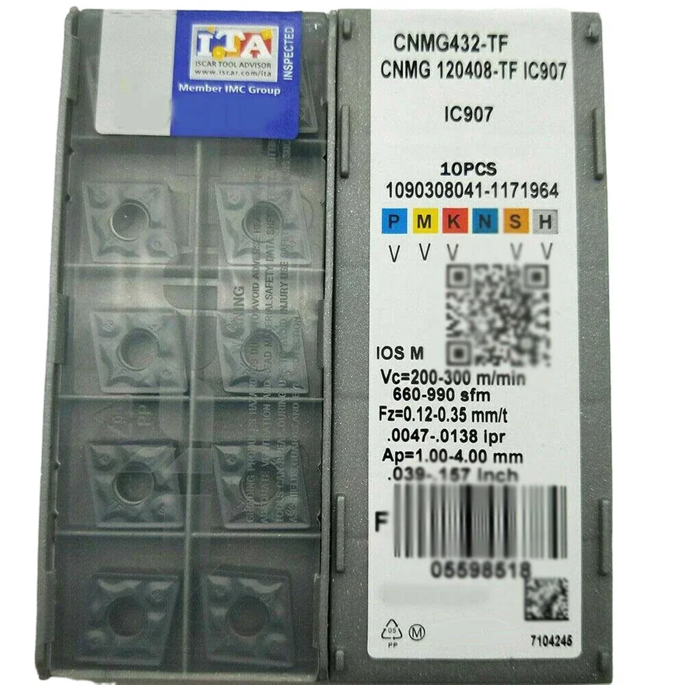 10 Pack of CNMG432TF Carbide Inserts Essential for CNC Internal Turning Designed for High Performance and Durability