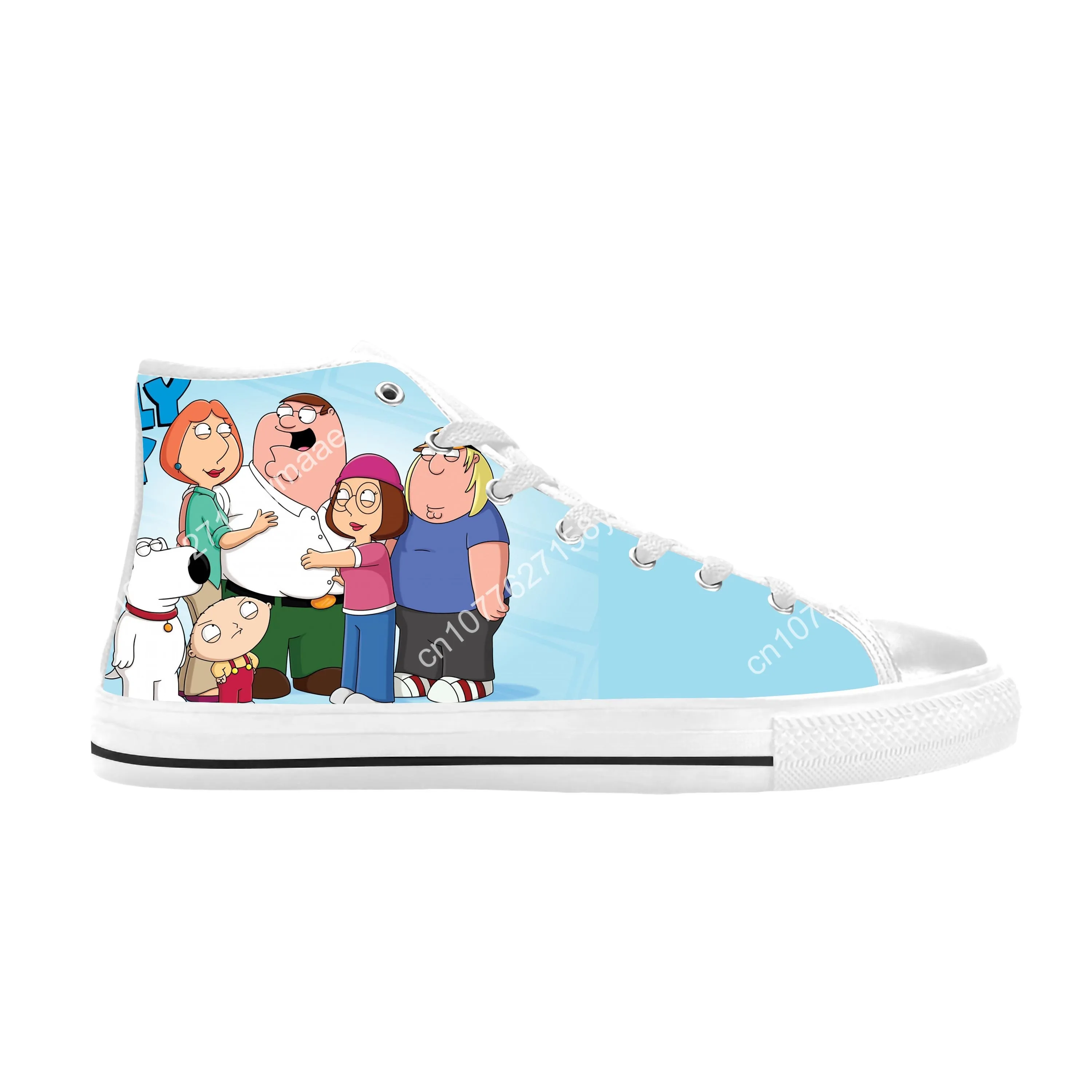 Guys Anime Cartoon Manga Comic Funny Cool Family Casual Cloth Shoes High Top Comfortable Breathable 3D Print Men Women Sneakers
