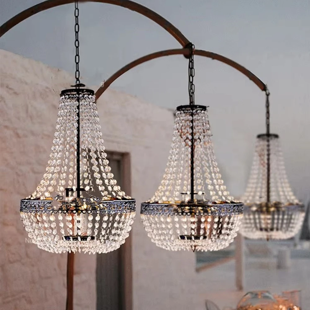 2pcs）Wedding Props Crystal acrylic Chandelier Luxury Party Events Stage Decorative
