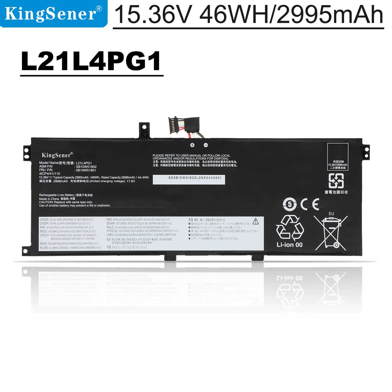 

L21L4PG1 Laptop Battery For Lenovo ThinkPad L13 Gen 3 Gen 4 / ThinkPad L13 Yoga Gen 3 Gen 4 Series L21C4PG1 L21M4PG1 L21D4PG1