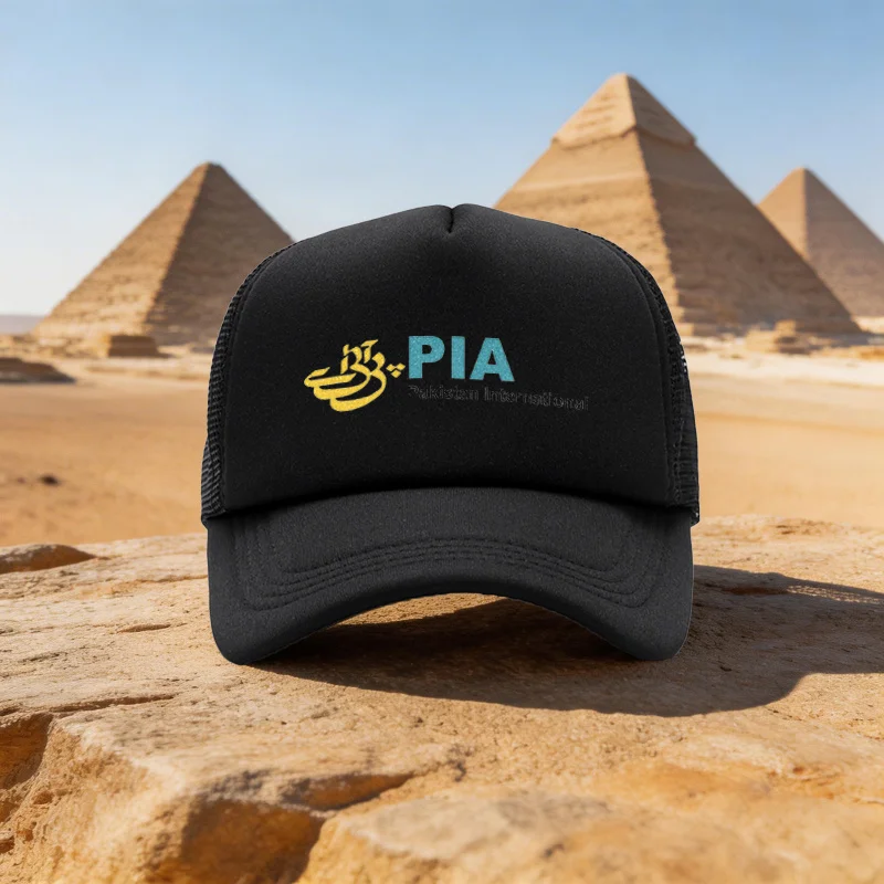 2026 All-Season Unisex Lightweight Mesh Baseball Cap PIA Pakistan International Logo Outdoor Individual Duckbill Hat Family Part
