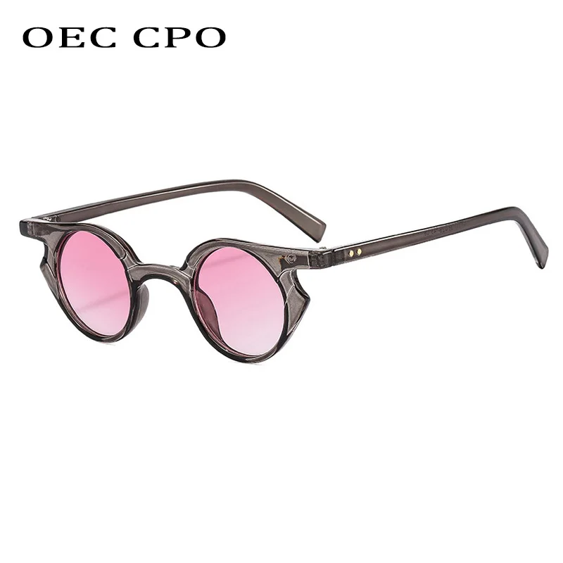 OEC CPO Sexy okrągłe okulary kobiety moda mała ramka okulary UV400 Punk panie nowy Trend okulary odcienie Retro UV400 — zdjęcie 5