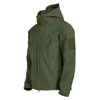 Military Shark Skin Soft Shell Jackets Men Tactical Windproof Waterproof jacket men Army Combat Jackets Mens Hooded Bomber Coats 2