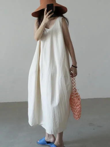 

Жилет Ele Color Svel Dr, женская летняя новая простая свободная длинная юбка трапециевидной формы с атмосферой, модная повседневная одежда