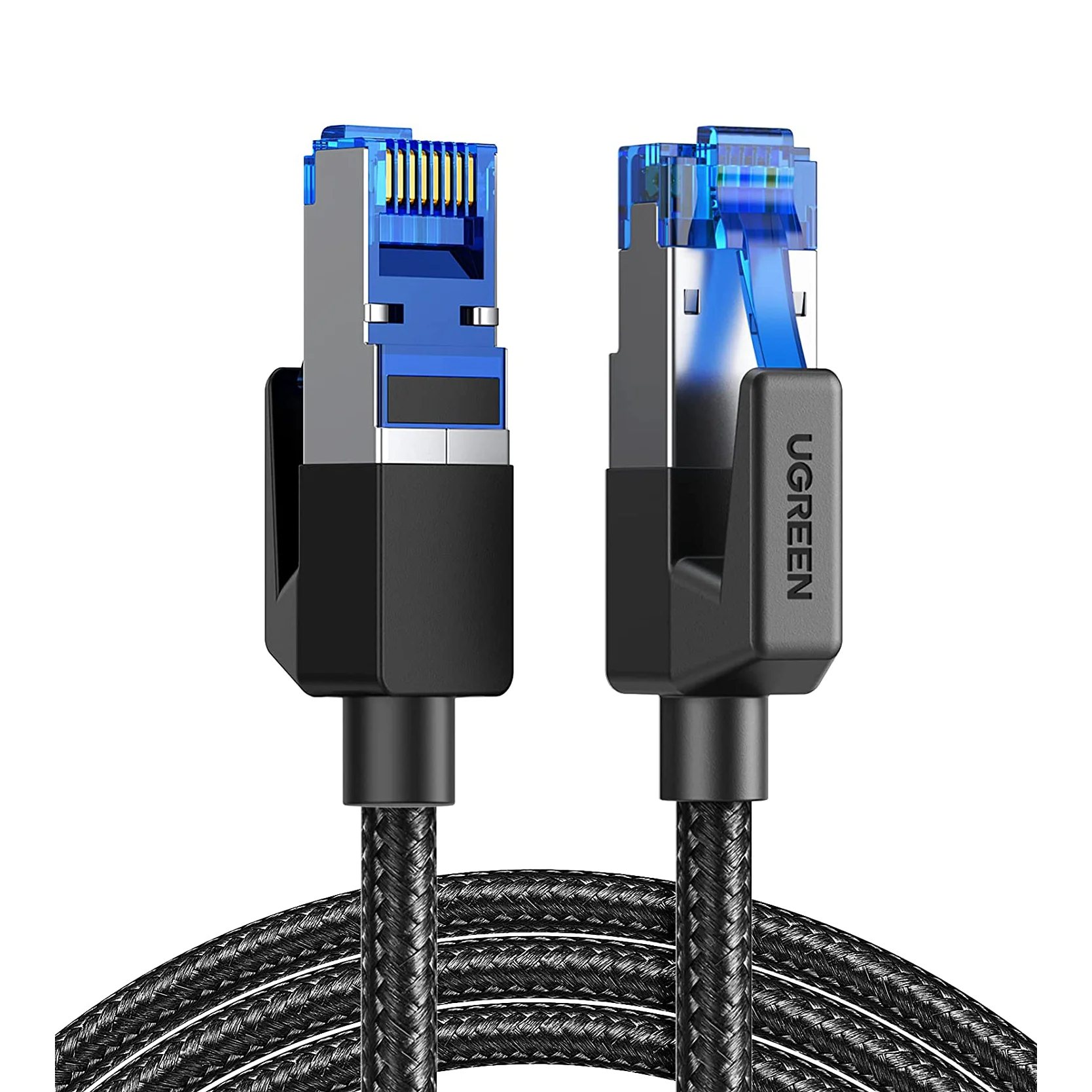 

UGREEN Cat 8 Ethernet Cable High Speed Braided 40Gbps 2000Mhz Network Cord Cat8 RJ45 Shielded Indoor Heavy LAN Cables